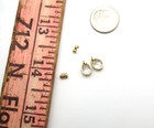 14K Yellow Gold Clear Stone Teardrop Earrings 1.4 Gr [E374] — photo 5