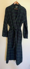 L.L. Bean Scotch Plaid Flannel Robe Blue/Green Size XL. Cozy. Comfort.
