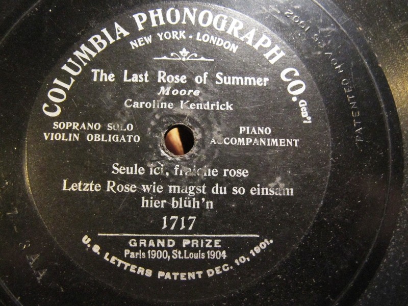 ANNOUNCED 1903 COLUMBIA Fleur de Lis 1717 CAROLINE KENDRICK Martha LAST ROSE