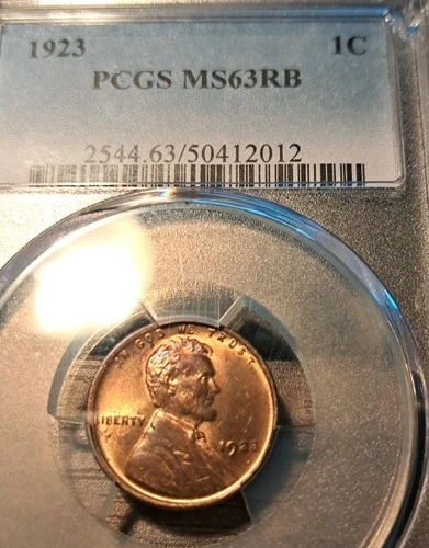 1923 Lincoln Cent PCGS MS63 RB