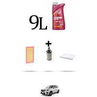 Hoffcar Wartungskit 3 Filter Und 9L ÖL FüR Mercedes Klasse M (W166) 500 300KW