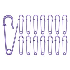 15pcs Safety Pins 50mm Baked Paint Large Safe...