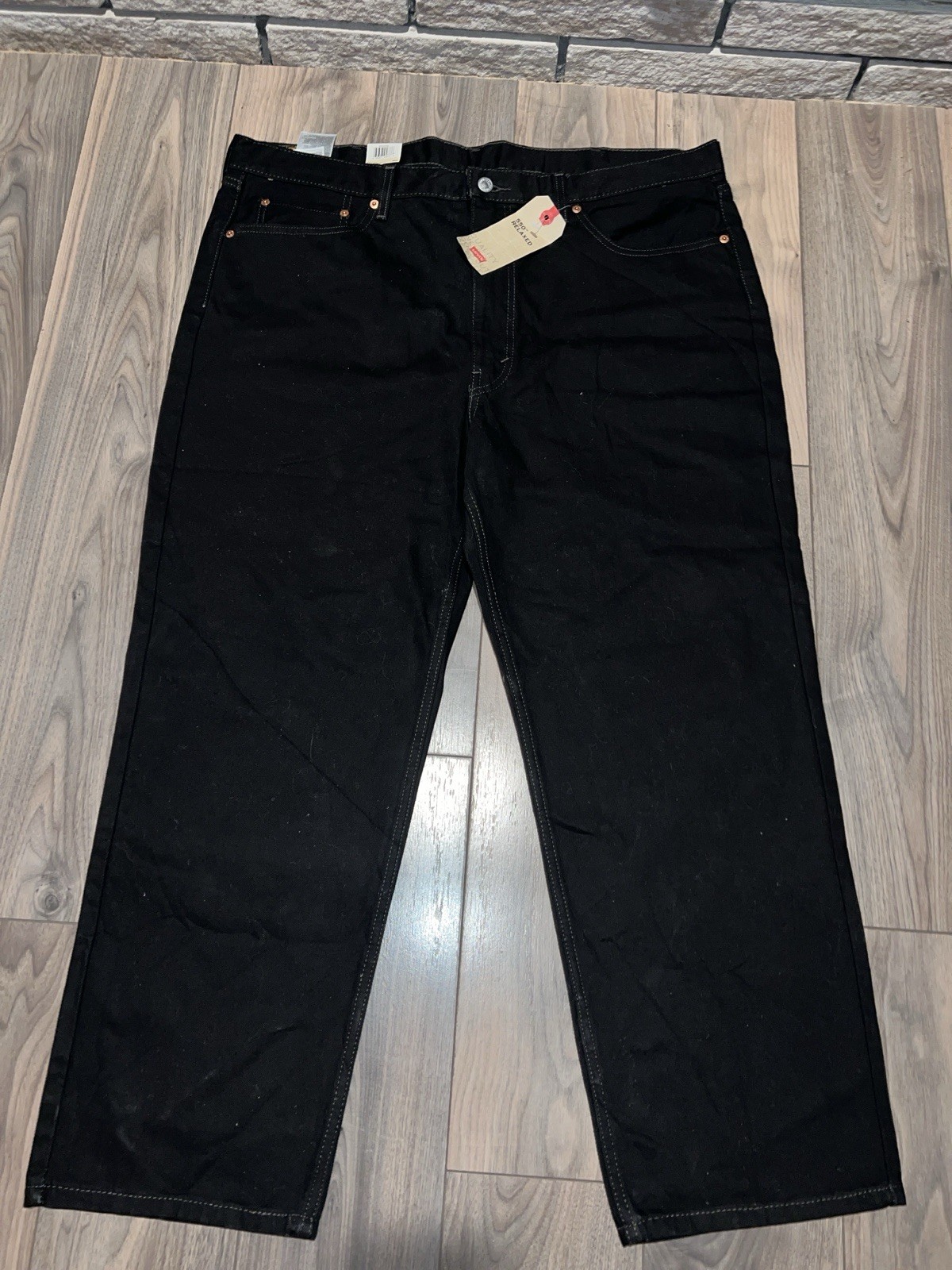 Levis 550 Jeans Mens 38x32 Black Relaxed Fit Denim Pants New Tags thumbnail 4