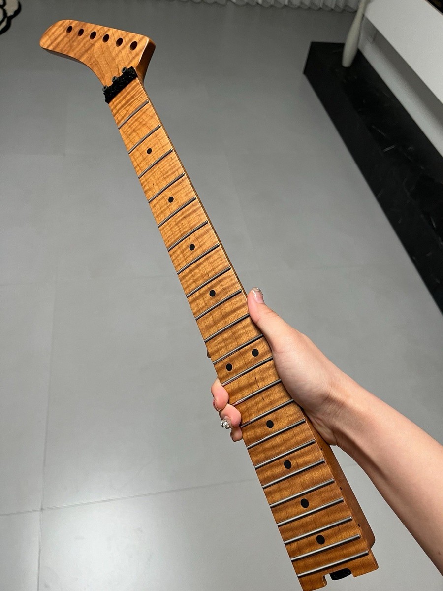 AAAA Banana Reverse head stainless steel 22fret Roasted flame