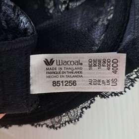 NWT Wacoal Underwire Lace Black Blue Bra 40DD/38DDD  