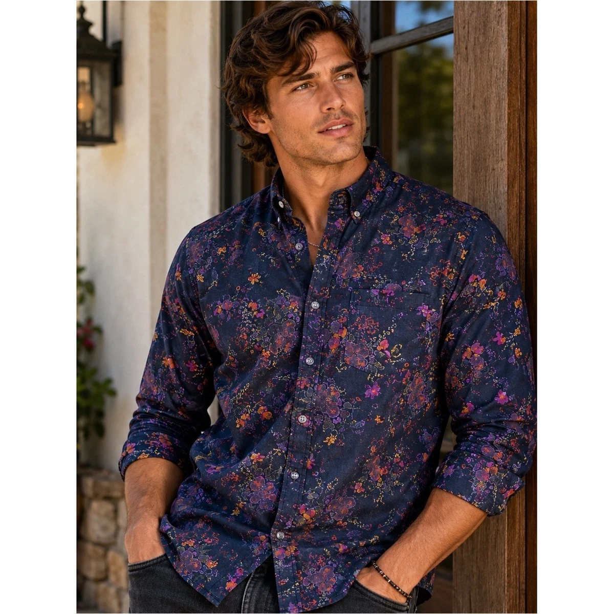 globe dress shirt Globe Indigo Creswick Short Sleeved Shirt