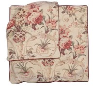 Ralph Lauren Guinevere Aragon 2 Throw Pillow Covers Cotton Linen Corded Trim
