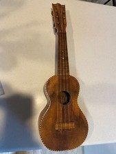 Vintage Koa 8-String Taropatch Ukulele Arched Back Rope Binding Plays Well