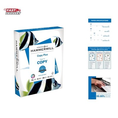 Printer Paper, 20 lb Copy Plus, 8.5 x 11-1 Ream 500 Sheets - 92 Bright, 105007R