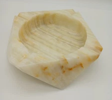 Huge 9" Vintage MCM Onyx Marbled Cigar Ashtray