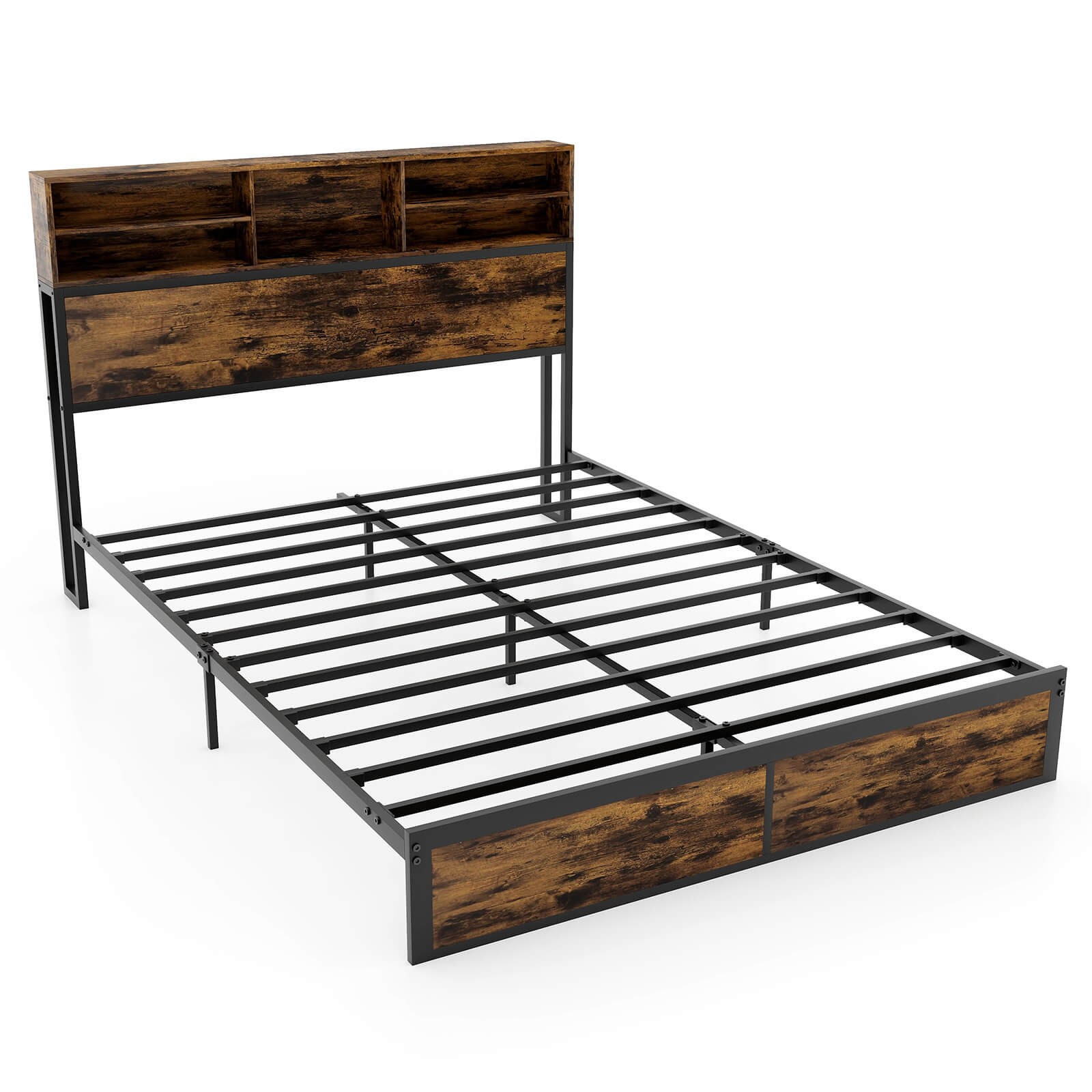 With Charging Station Storage Headboard Under-bed Storage Space