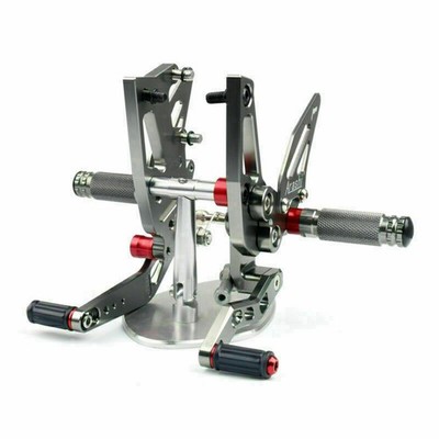 CNC Adjustable Rearsets Fußrasten Für Speed Triple 1050 2011-15 Gray