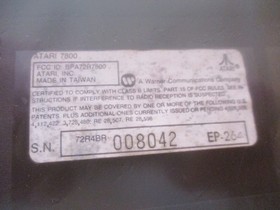 One of First 10,000 - Atari 7800 Pro System Console - El Paso - #EP008042 - READ