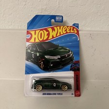 hot wheels nightburnerz 2018 honda civic type r green 1:64 diecast unopened