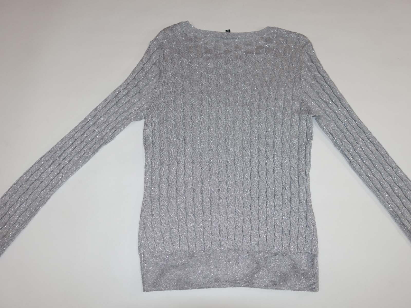 Talbots Women's Metallic Cable Knit Pullover Swea… - image 5