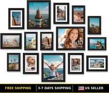15 Pack Collage Picture Frames for Wall Decor Tabletop - Mountable Multi