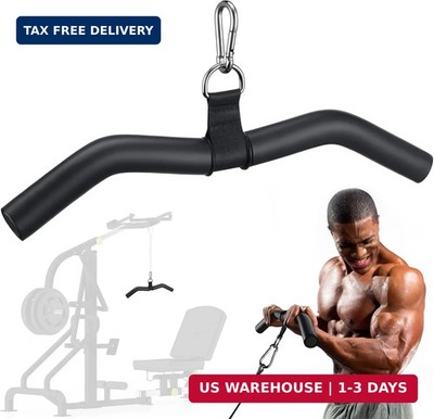 TOBWOLF Upgraded W-Shaped Lat Pull Down Bar, Lat Pulldown Attachment for Home Gy