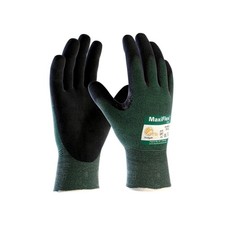 MaxiFlex 34-8743 Nitrile Cut Resistant Coated Work Gloves with Green Knit She...