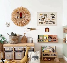 Charlbytion Wall Art Animal Head Hand Knitted Hanging,Cotton Thread Weaving