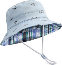 UPF 50 Baby Sun Hat Wide Brim Toddler Bucket Hats for Boys 0-8 Years Lightwei