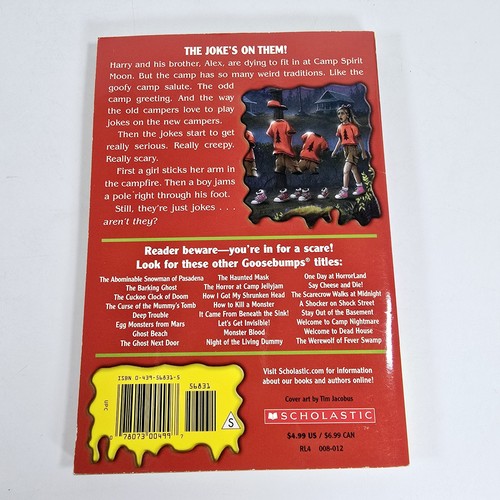 1st Scholastic Print Vintage Goosebumps 1996 #45 Ghost Camp, R.L. Stine - Picture 2 of 7