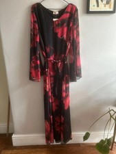 She’s Out black red floral maxi dress - m/l - NWT