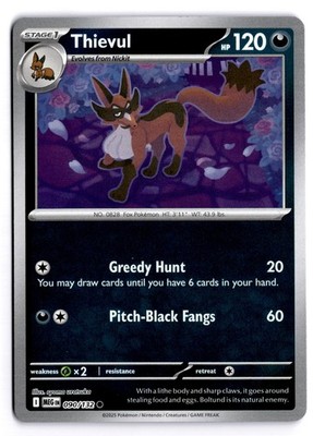 Thievul 090/132 Common Reverse Holo - ME01: Mega Evolution - NM