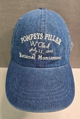 Pompeys Pillar National Monument hat denim Lewis Clark expedition strap back cap