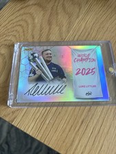 Luke Littler Autogramm Karte /80 – Panini PDC World Champion 2025 – SSP Auto