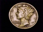 1924-P  Mercury Dime, Very Fine  Grade.