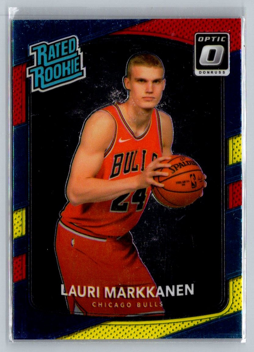 2017-18 Donruss Optic #159 Lauri Markkanen Red and Yellow