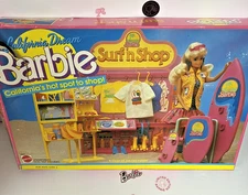 Vintage 1987 Mattel California Dream Barbie SURF 'N SHOP  *Incomplete*