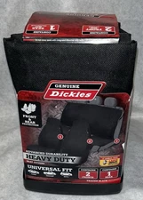 DICKIES HEAVY DUTY SEAT COVER 3PC SET UNIVERSAL FIT TRADER BLACK