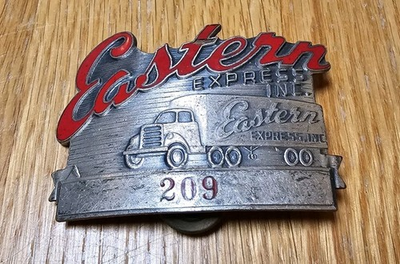#ad Rare Vintage Eastern Express Inc Trucking Trucker#x27;s Cap Hat Badge Pin $59.99