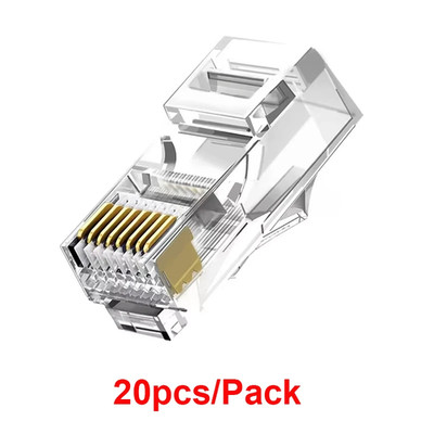 20/50/100PCS RJ45 Ethernet Stecker Kabel Modul Stecker Netzwerk RJ-45 Lan Krista