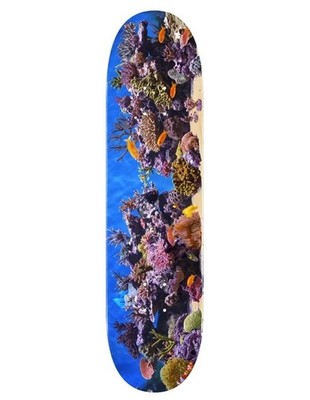 Powell Mini Logo  Fish Tank Skateboard Deck 291 - 7.75  Blue  