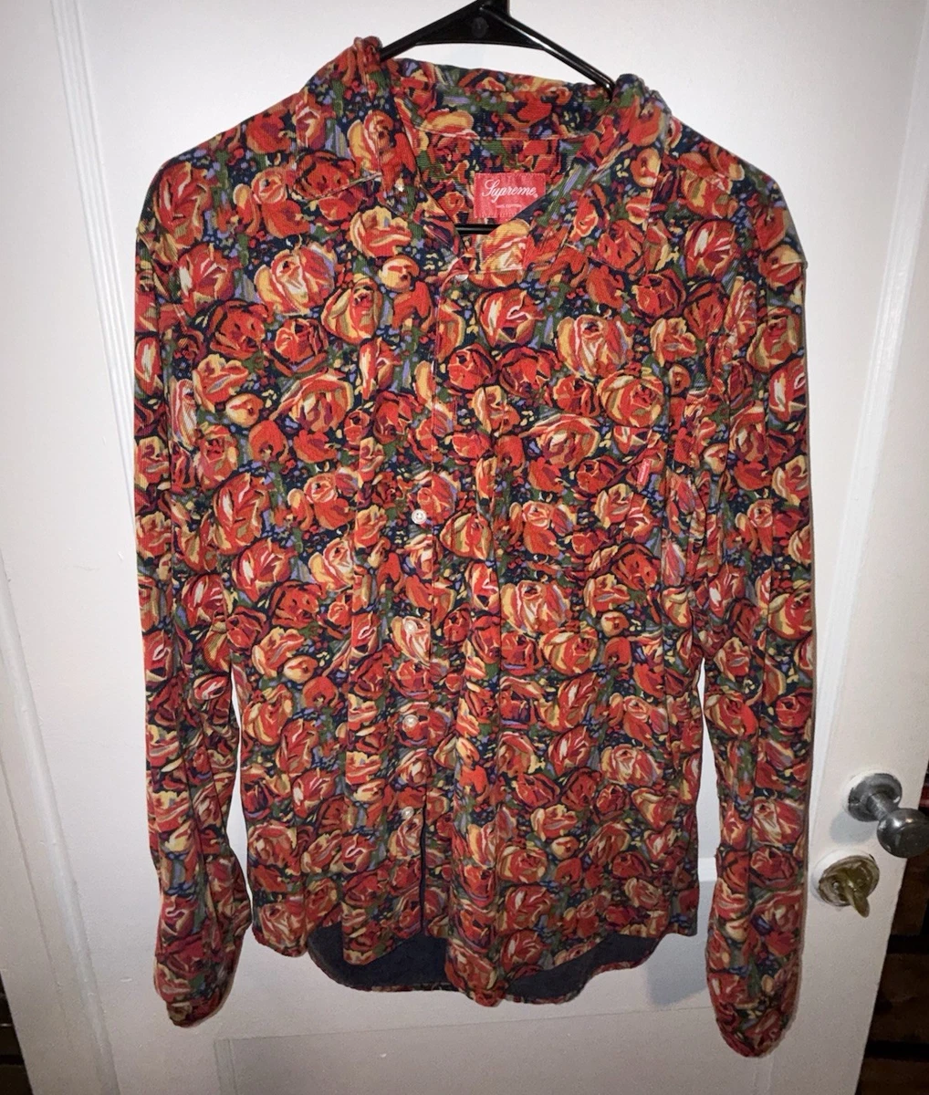 Supreme Floral Button-Up Casual Button-Down Shirts for Men for