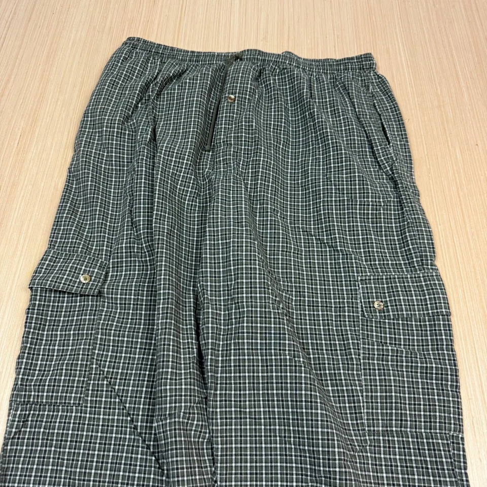 Route 66 Vintage y2k 90s Cargo Pants Wide Leg pajama Baggy men's XXL plaid - Image 4 of 4