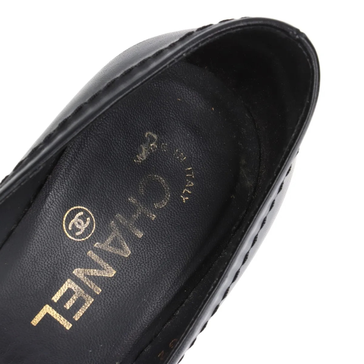 Chanel Coco Mark 11A Leather Pumps 36 Ladies' Black G27870 Heels and toes have s thumbnail 13