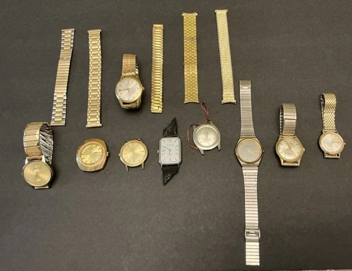 Vtg Men’s Wristwatch LOT Waltham Chateau Benrus Clinton Timex MORE
