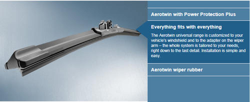 VW Golf Plus Front Windscreen Wiper Blade Blades Set 2005 Onwards BOSCH AEROTWIN - Picture 9 of 10