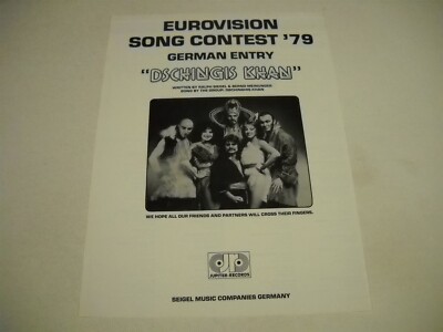 DSCHINGIS KHAN from Germany with their EUROVISION entry 1979 CB Promo Display Ad