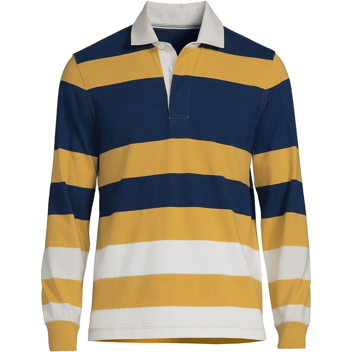 Lands' End Authentic Rugby XL ラガーシャツ NWT Lands' End Men's Rugby Shirt Heavy Duty Long Sleeve Polo