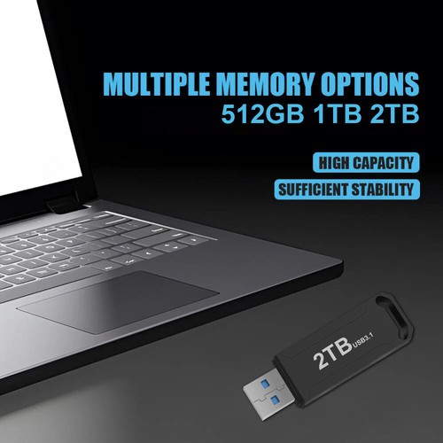Clé USB 3.0 Grande capacité 1TO 2TO Lecteur flash mémoire haute vitesse En Métal - Afbeelding 2 van 9