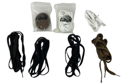 Lot of 7 Cakai Flat Shoe Laces in White Black Brown Various Lengths