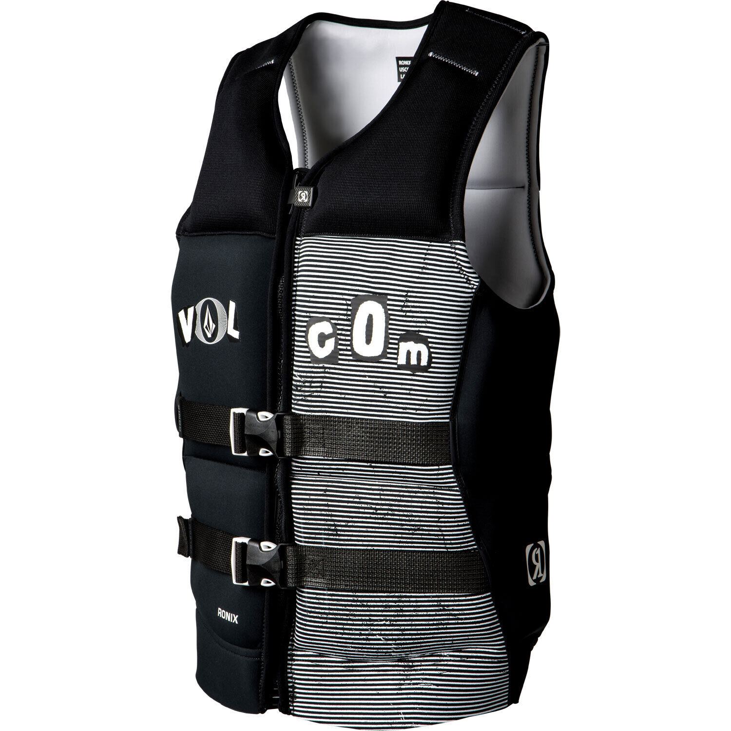 2023 Ronix Volcom Capella 3 CGA Gilet a percussione - Ritagli nero/bianco