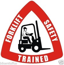 FORKLIFT SAFETY TRAINED HELMET STICKER HARD HAT STICKER LAPTOP STICKER LAPTOP 