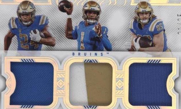2023 Panini Flawless Collegiate Legacy Patches Zach Charbonnet Dorian Thompson-Robinson Greg Dulcich LP-CTD 25 MEM RC