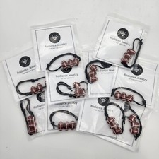 Lot Of 10 Football Charm Bracelets Sports Fan Wristband Bulk Adjustable Paracord