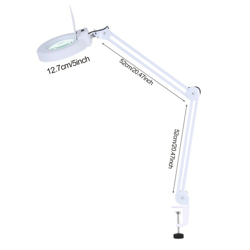 5X Magnifying Lamp Glass Magnifier Nail Beauty Salon Light Stand / Desk Clamp - Picture 4 of 17